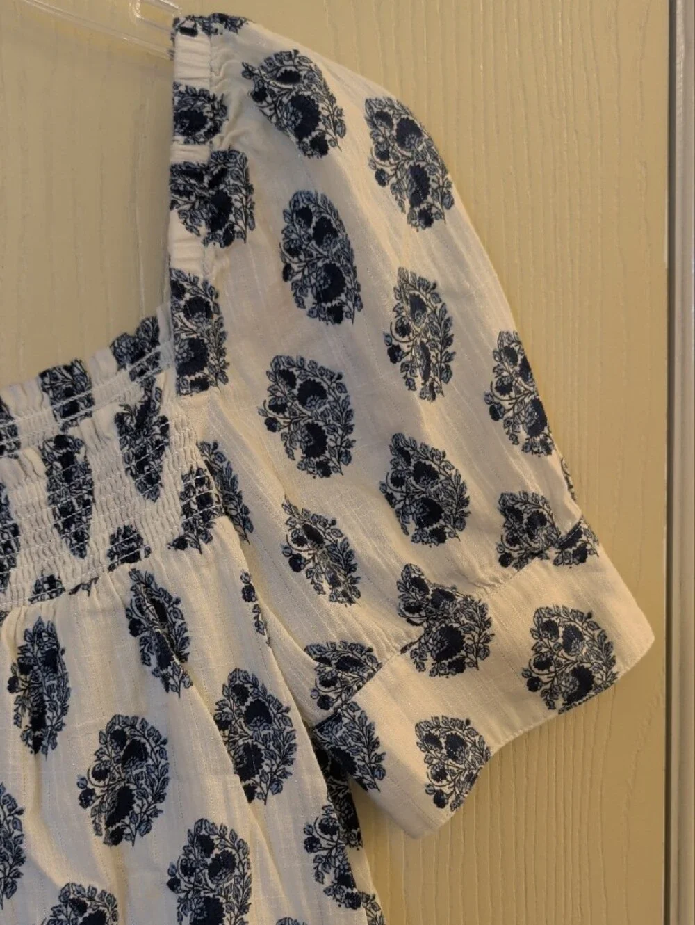 J. Crew Navy Floral Square-Neck Women’s Re-Imagined Dress Size S